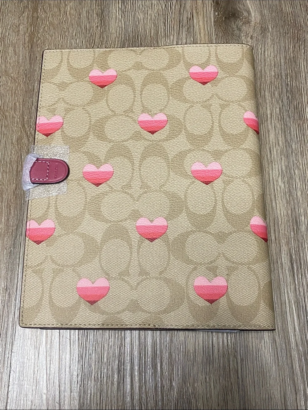 Coach Signature Heart Printed Notebook